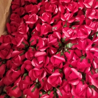 rød rosenknop vokset papir gammel kunstig blomst genbrug